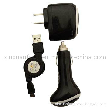 3 in 1 Charger for Blackberry (XF-CK-001)